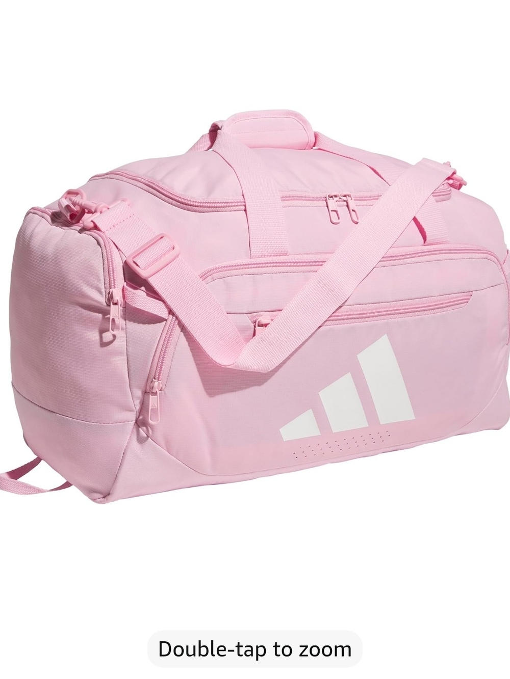 Adidas Defender Duffel Bag, True Pink/White
